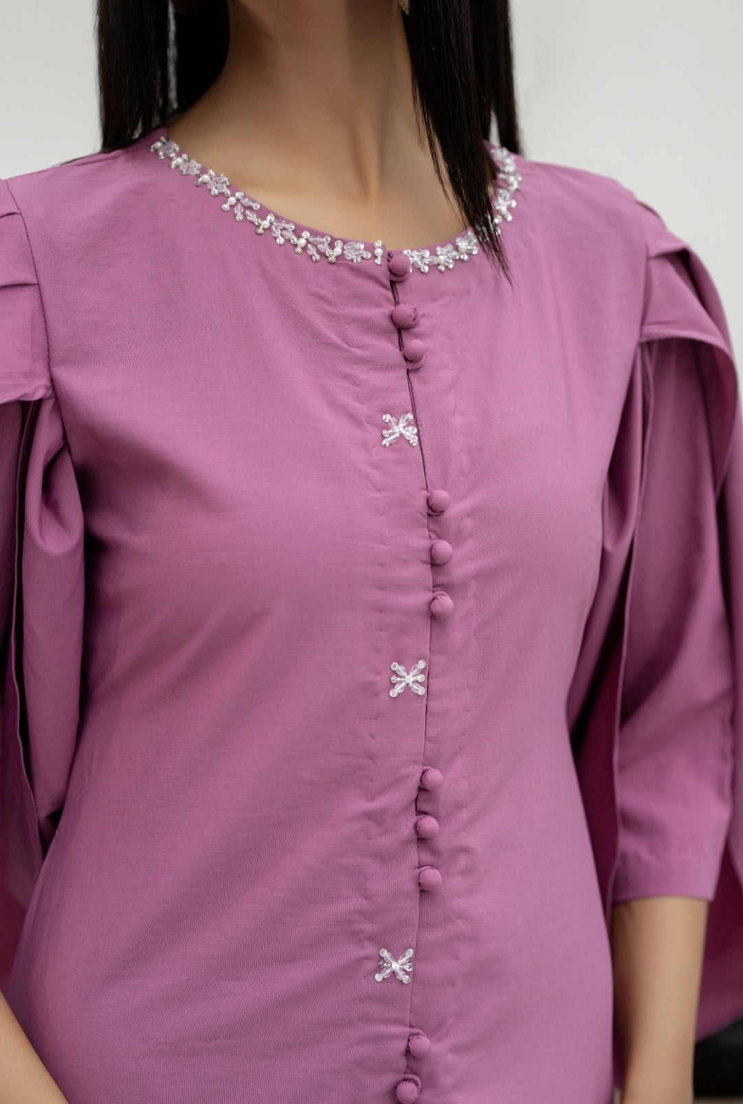(PINK) 2 pc grip Ready to Wear Outfit by Simrans