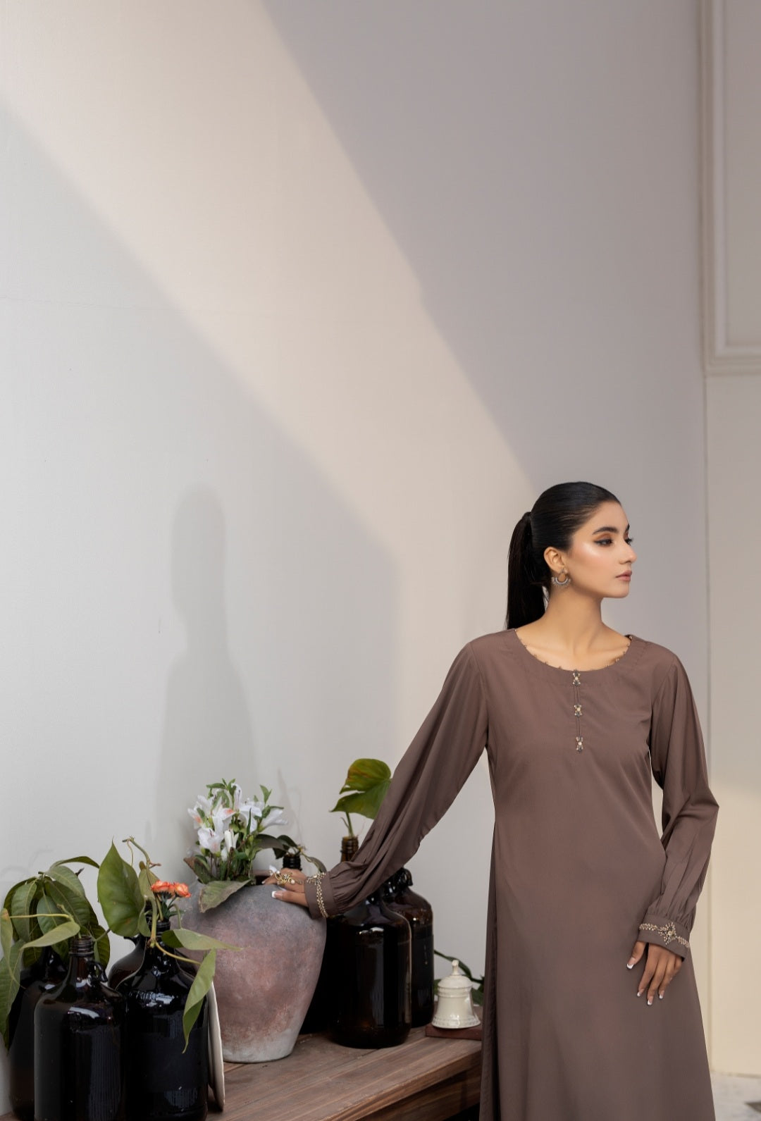 (BROWN) 2 pc Grip Ready to Wear Outfit by Simrans