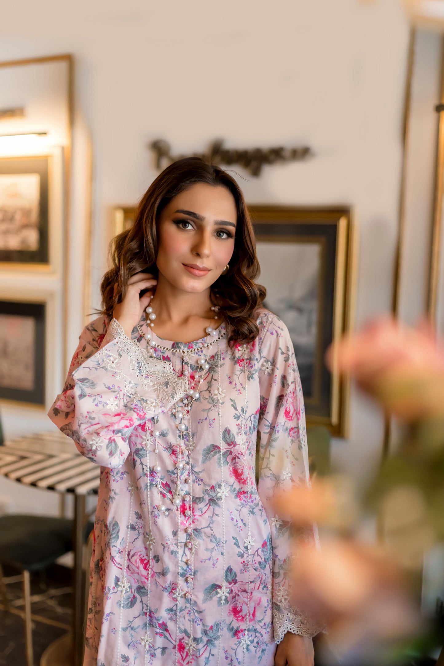 (Lilac) 2 Pc | Ready to Wear | Embroidered Printed | Cambric Shirt & Trouser | Lakhany