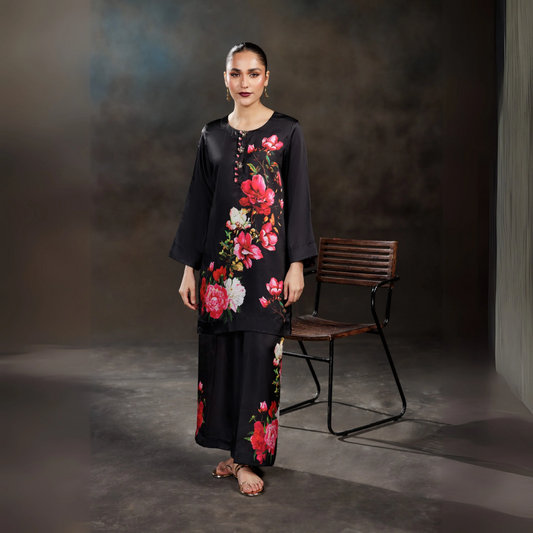 2 Pc Printed Silk Pakistani Co-Ords Set | Ready to Wear | Raniya.h | UMRAH01201
