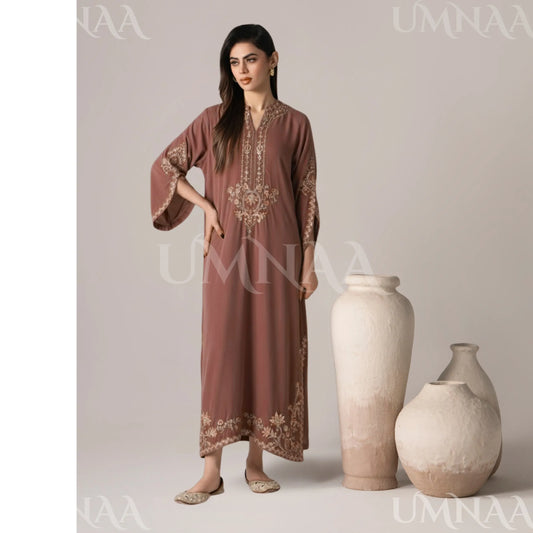 RA-30 Velvet Kaftan Dress Collection| Embroidered 1 Piece Festive Wear