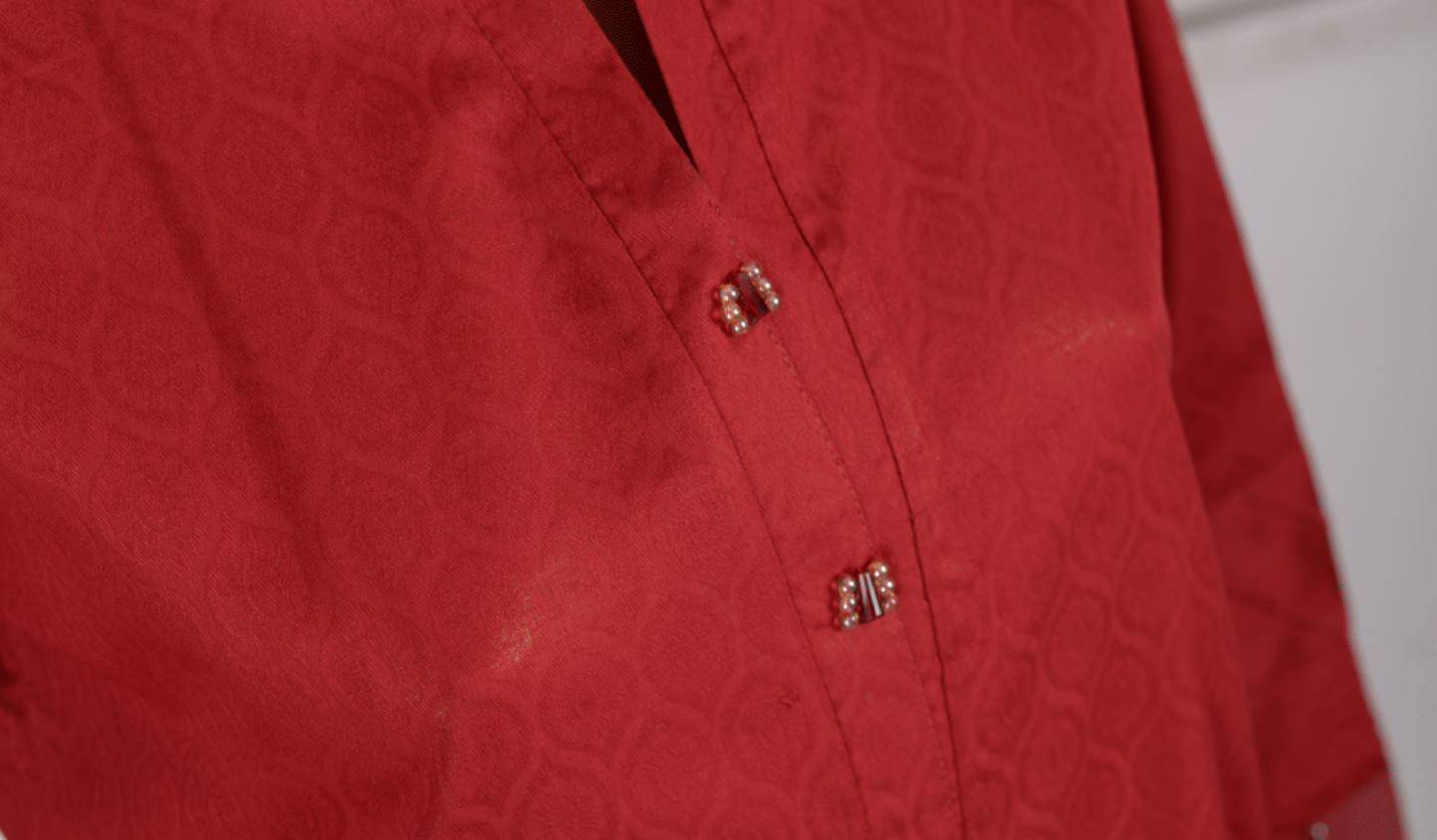 (Maroon) 2 Piece Ready to wear Jacquard Solids Naubahar