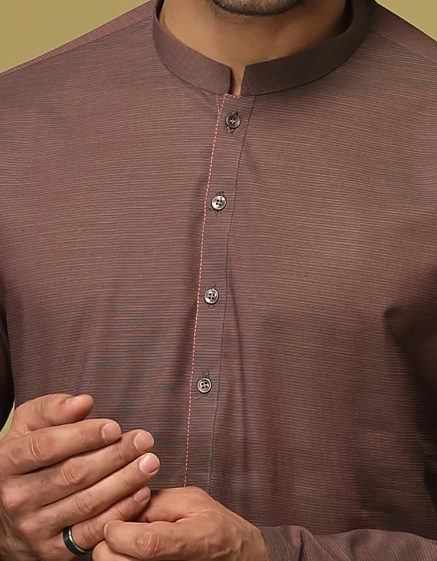 BROWN COTTON KURTA BY J.