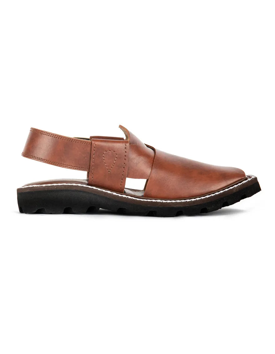 MAROON MEN PESHAWARI CHAPPAL BY J.