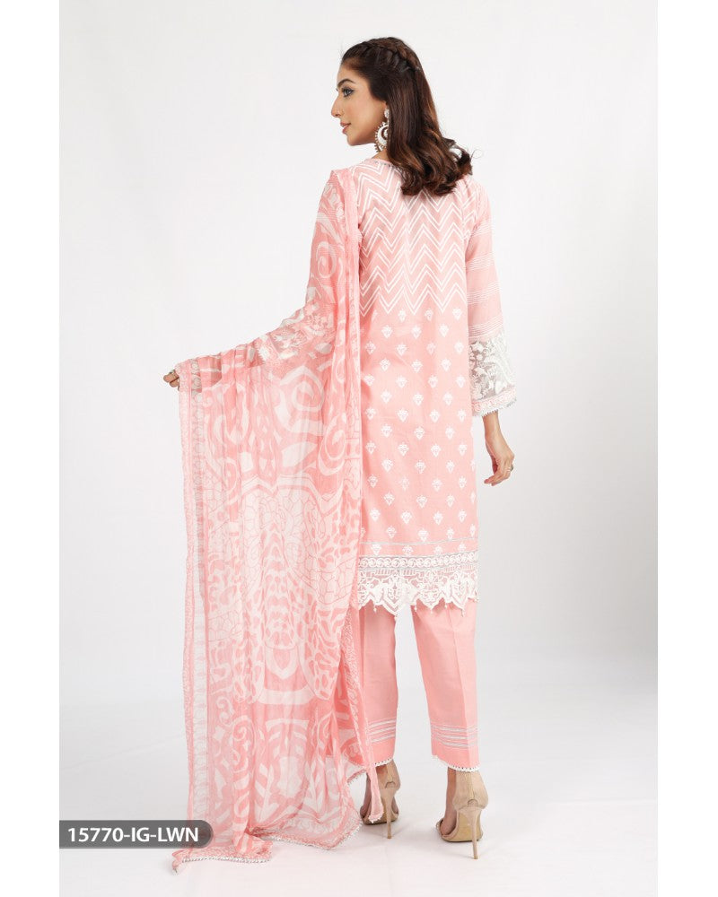 3Pcs Embroidered Lawn Dress By Sha Posh