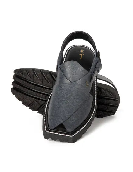 ASH GREY MEN PESHAWARI CHAPPAL-J.