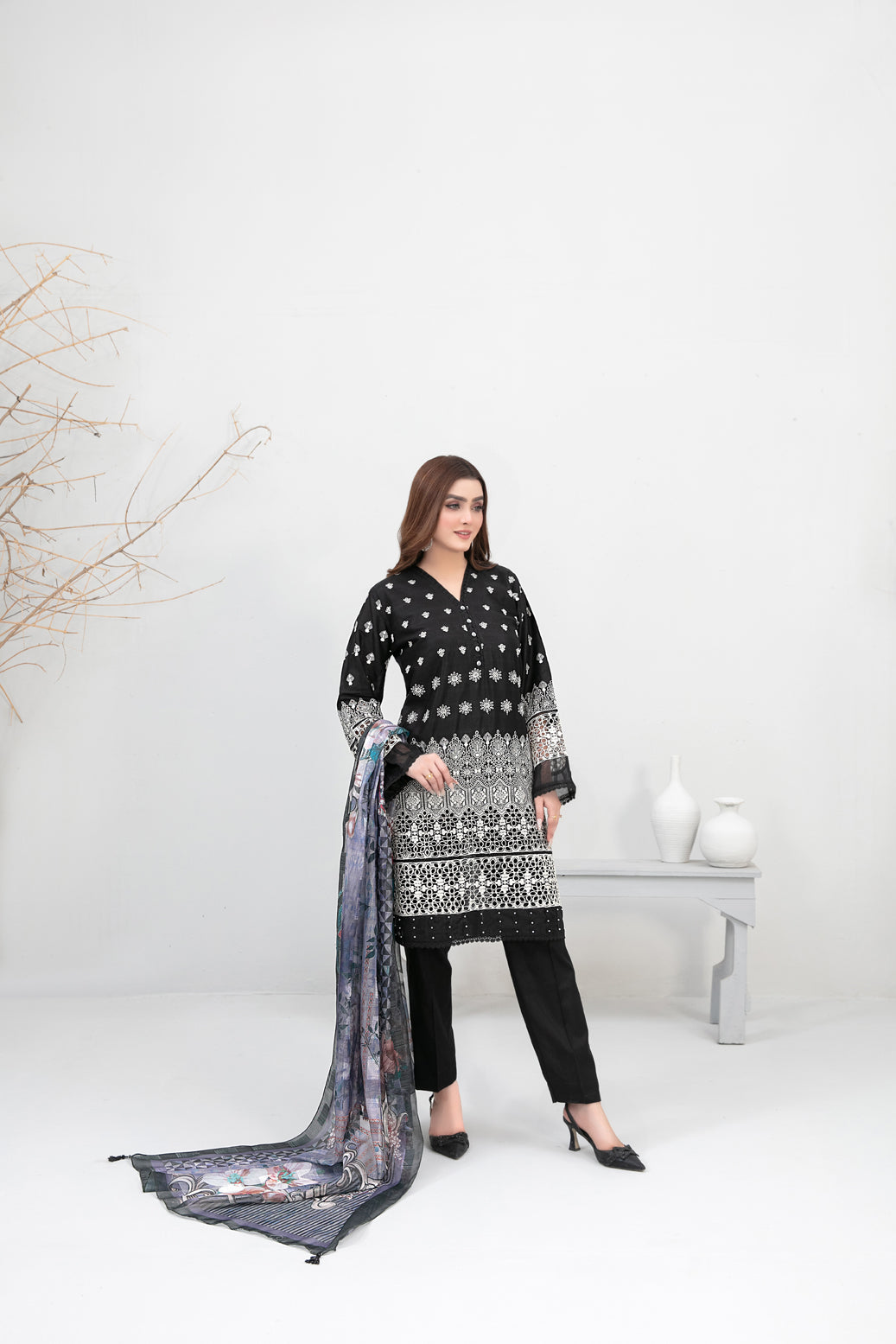 3 PIECE STITCHED EMBROIDERED DIGITAL PRINTED LAWN-TAWAKKAL