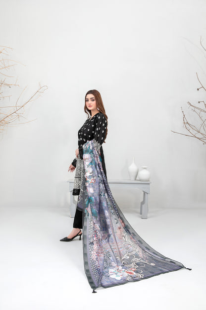 3 PIECE STITCHED EMBROIDERED DIGITAL PRINTED LAWN-TAWAKKAL