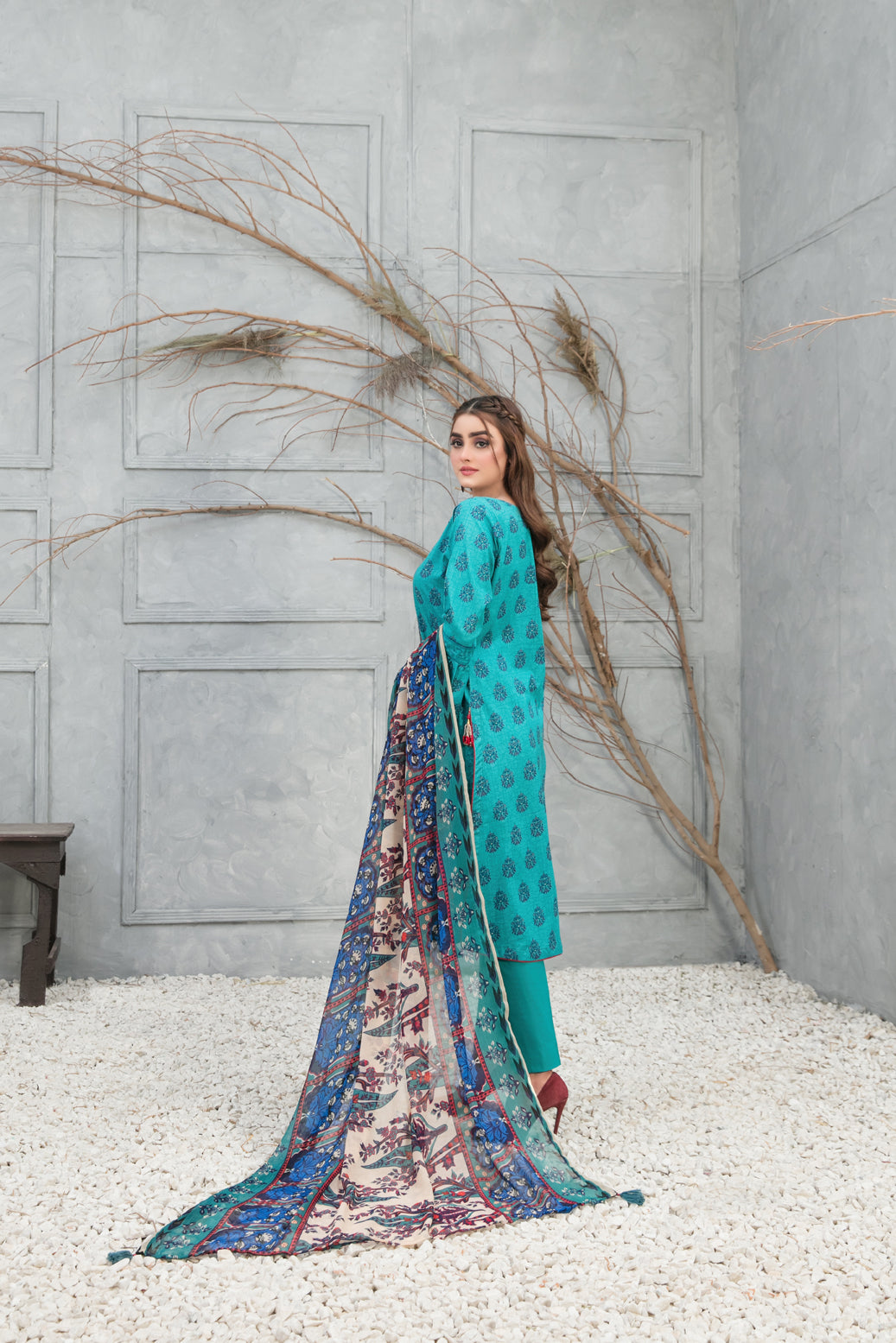 3 PIECE STITCHED EMBROIDERED DIGITAL PRINTED LAWN-TAWAKKAL