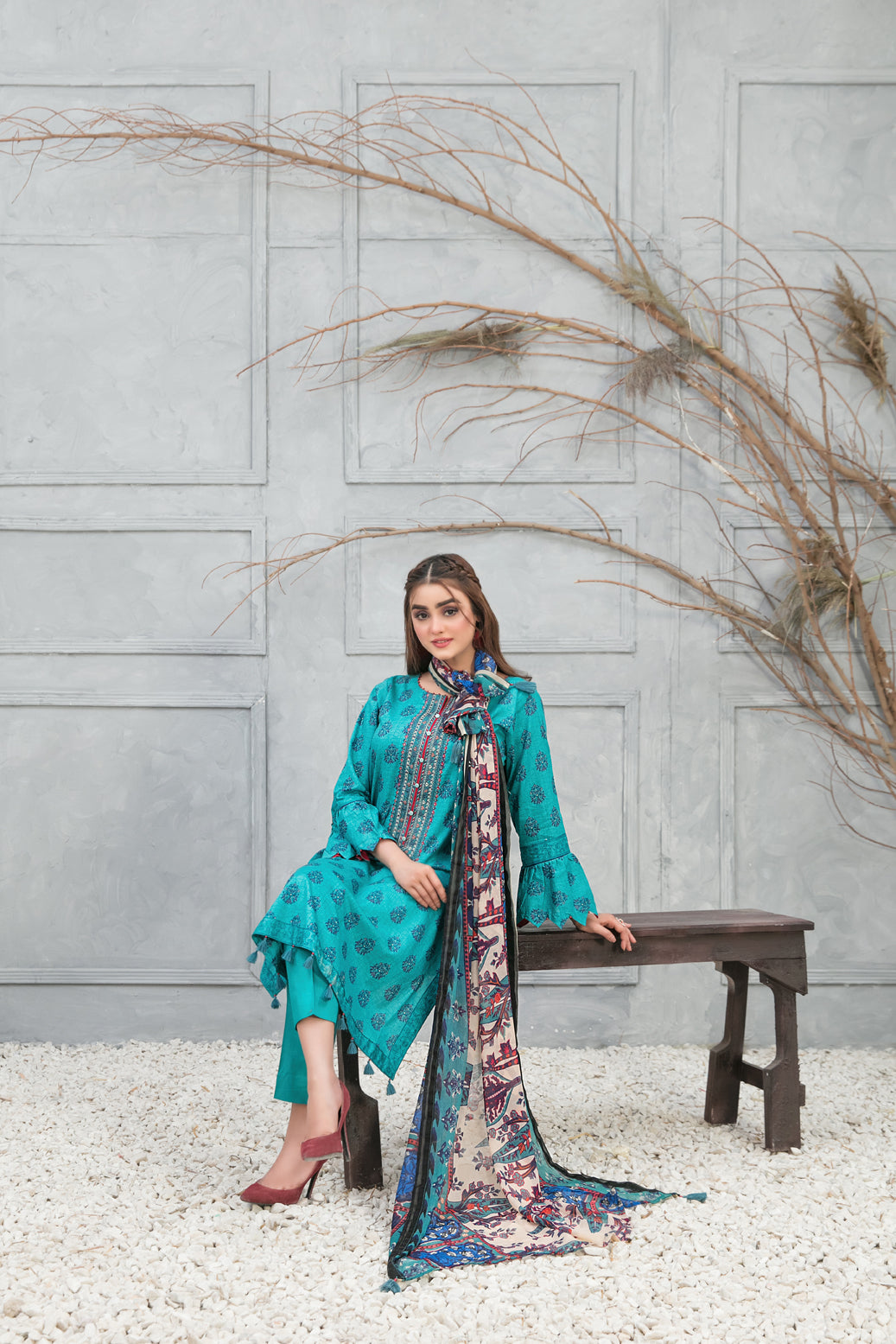 3 PIECE STITCHED EMBROIDERED DIGITAL PRINTED LAWN-TAWAKKAL