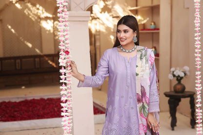 3 Piece Stitched Embroidered Chickenkari Lawn-ZAINAB FAZLANI