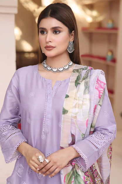 3 Piece Stitched Embroidered Chickenkari Lawn-ZAINAB FAZLANI