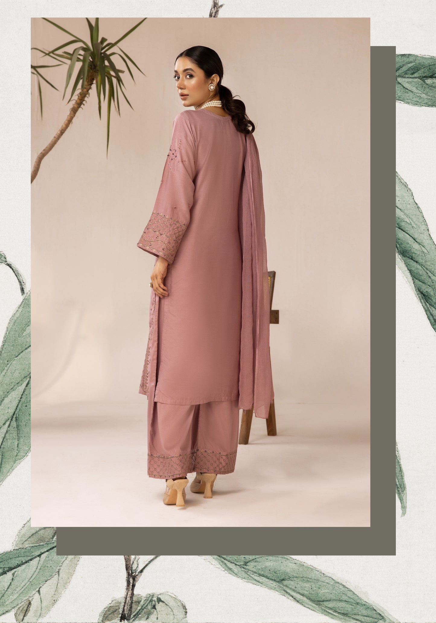  3 Piece Embroidered linen Collection By Simrans