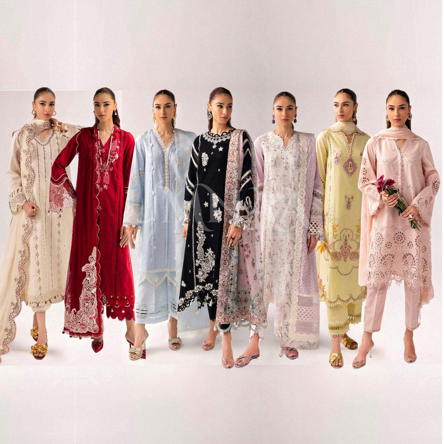 3 Pc Festive Embroidered Collection  | Ready to Wear | Qalamkar