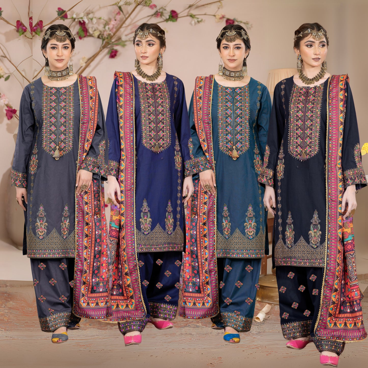 UA-109 Embroidered Linen Collection | Ready by Wear | Pakistani Dress Asian Clothes Umnaa
