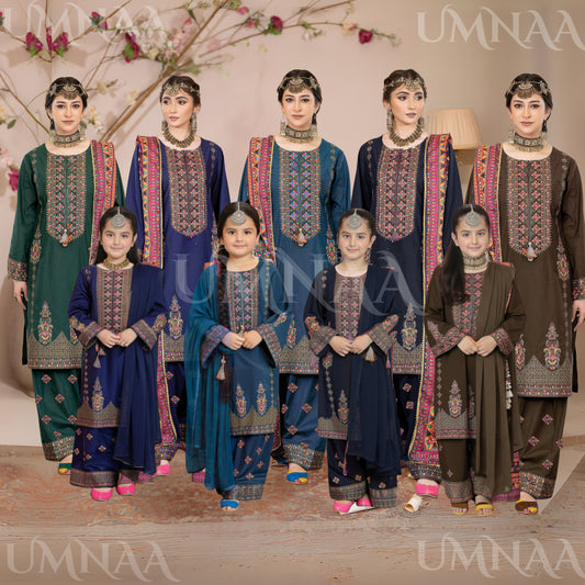 UA-109 Embroidered Linen Collection | Ready by Wear | Pakistani Dress Asian Clothes Umnaa