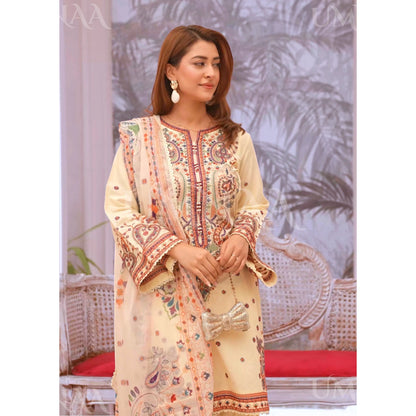UA-188 Embroidered Cotton dress by Umnaa | Ready to Wear | Pakistani Asian Clothes