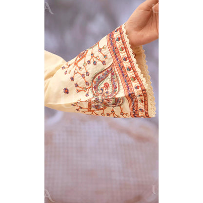 UA-188 Embroidered Cotton dress by Umnaa | Ready to Wear | Pakistani Asian Clothes