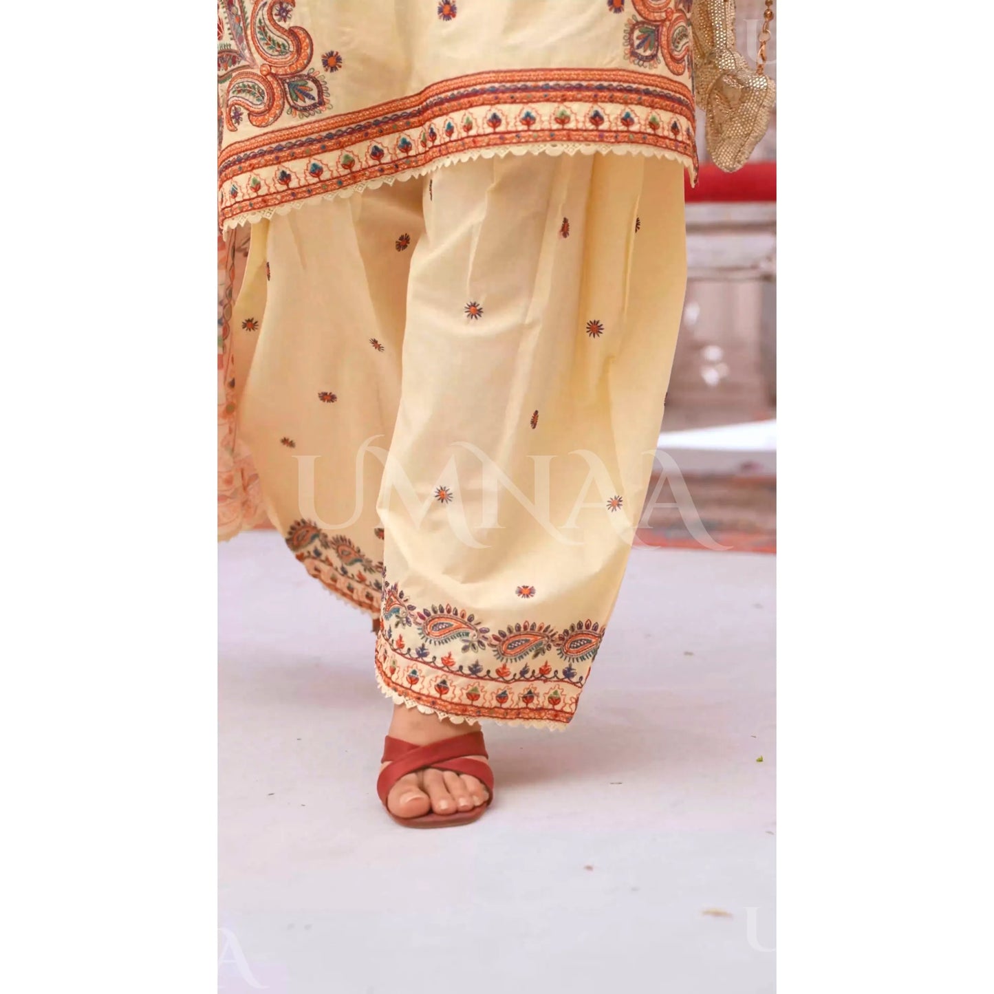 UA-188 Embroidered Cotton dress by Umnaa | Ready to Wear | Pakistani Asian Clothes