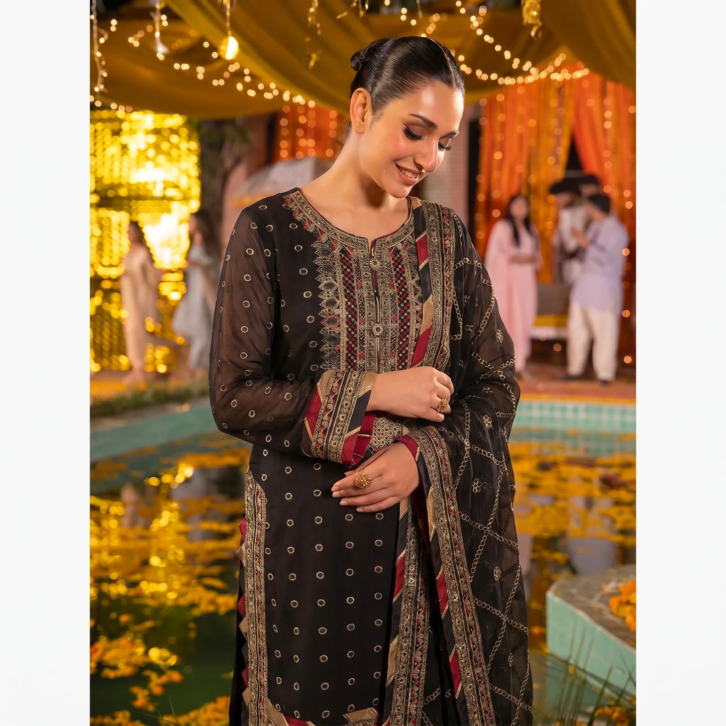 UA-107 Asim Jofa Inspired Luxury Chiffon Dess by UMNAA