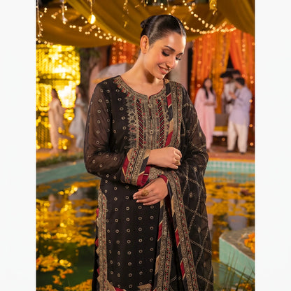 UA-107 Asim Jofa Inspired Luxury Chiffon Dess by UMNAA