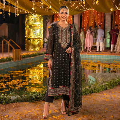UA-107 Asim Jofa Inspired Luxury Chiffon Dess by UMNAA
