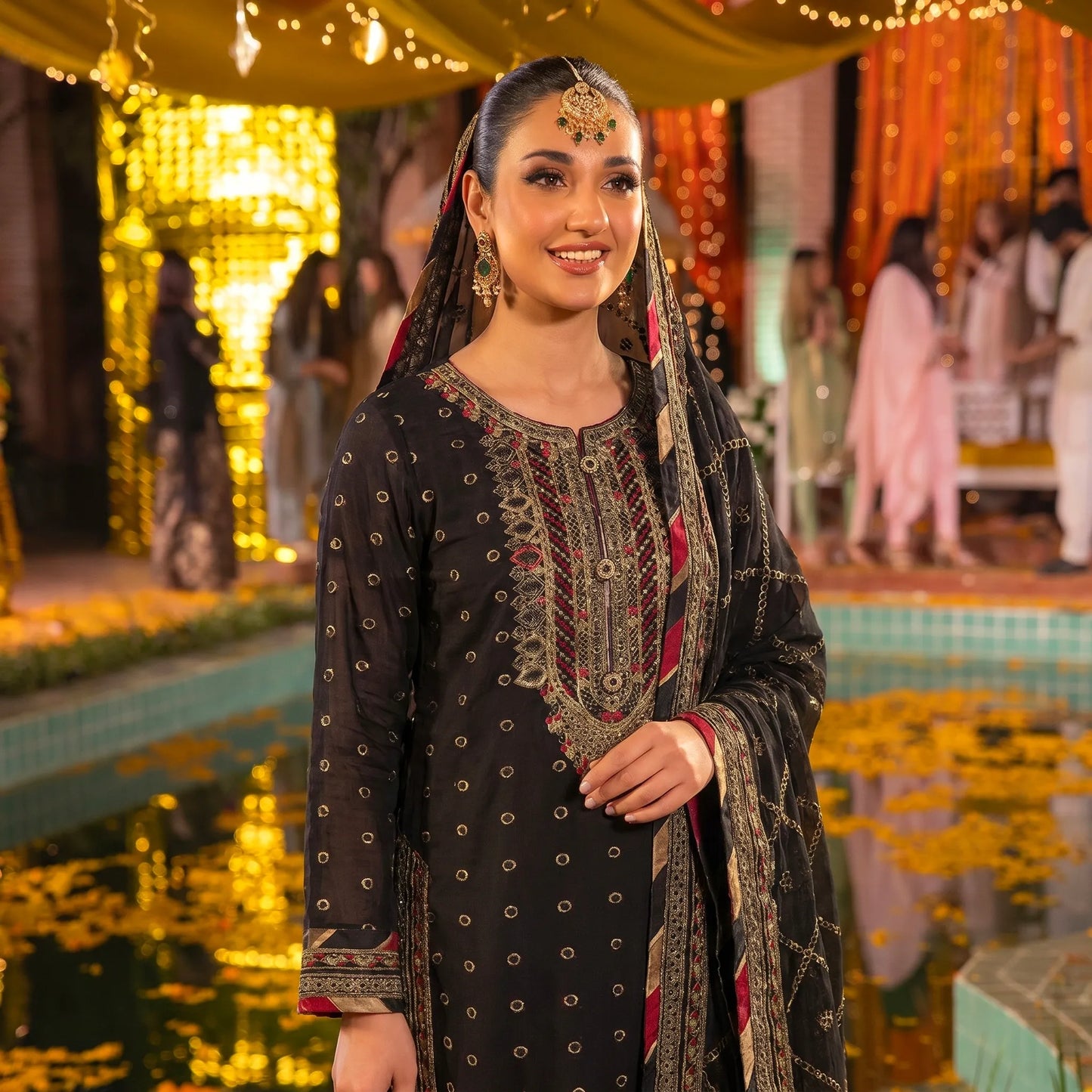 UA-107 Asim Jofa Inspired Luxury Chiffon Dess by UMNAA