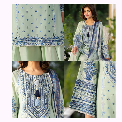 KC-1579 "Sunheri" Embroidered Festive Cambric Cotton Collection by Karma Collection
