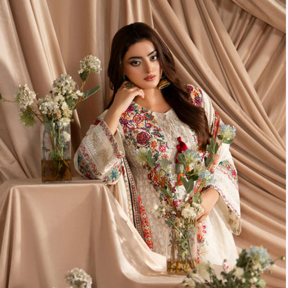 KC-1584 "AYRA" Embroidered Cambric Cotton Collection by Karma Collection