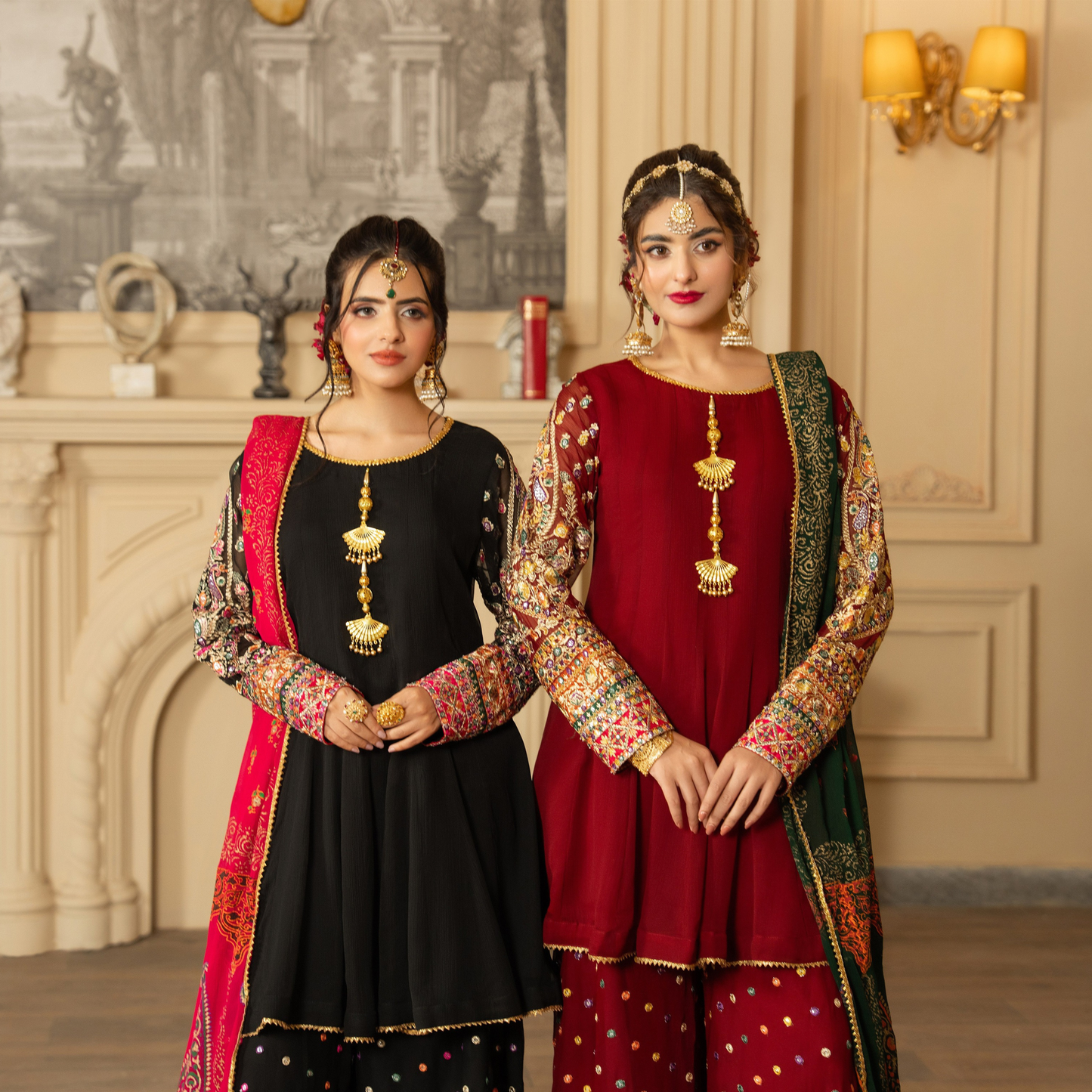 F-462 Luxury Chiffon Sharara Collection by karma Collection