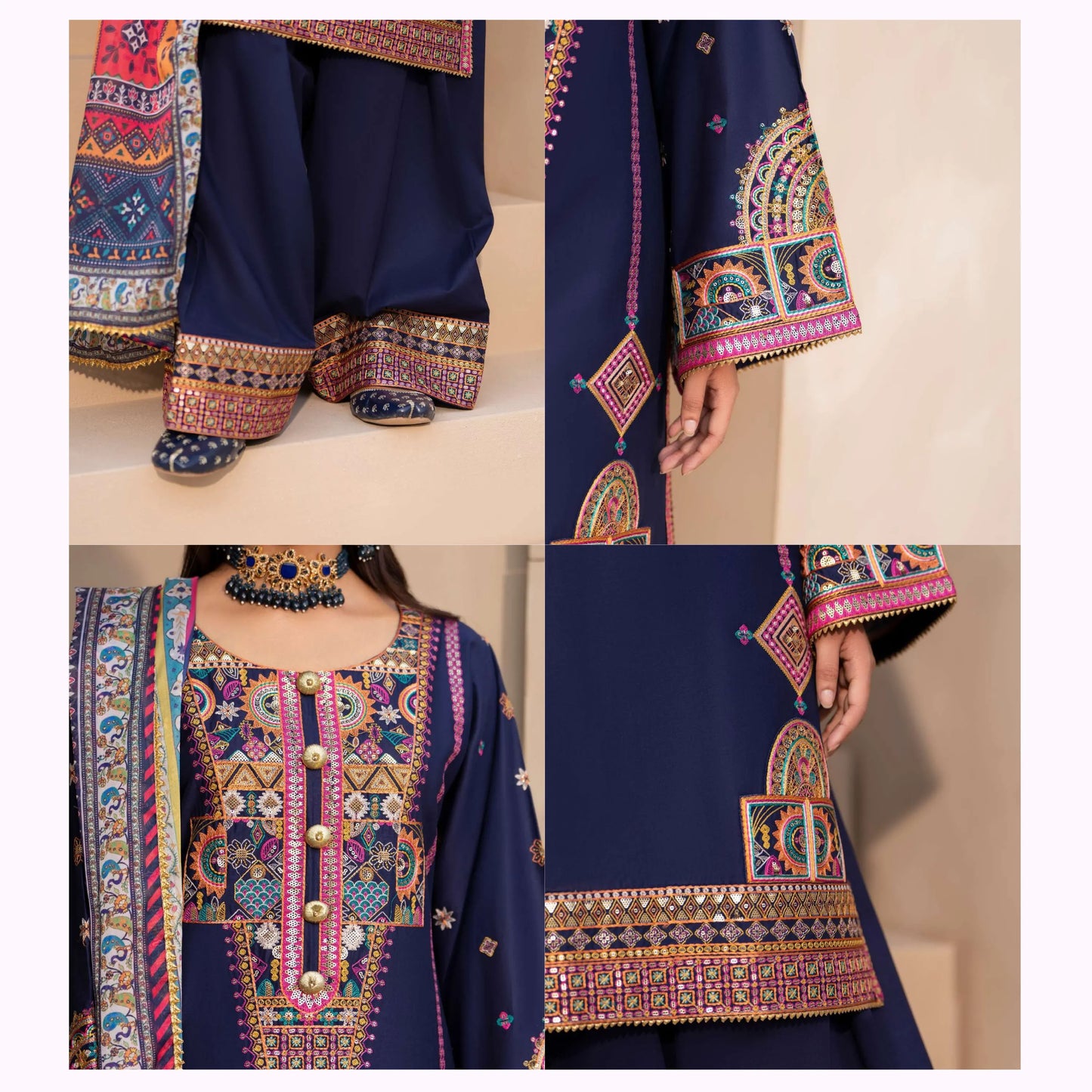 KC-1563 "Ferisha" Embroidered Festive Collection by Karma Collection