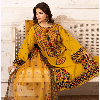 KC-1567 "Tabeer" Embroidered Festive Cambric Cotton Collection by Karma Collection