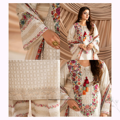 KC-1584 "AYRA" Embroidered Cambric Cotton Collection by Karma Collection