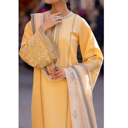 UCA-15 3 Pc Embroidered Cambric Cotton Ready to Wear Eid Collection by Casuallite