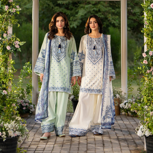 KC-1579 "Sunheri" Embroidered Festive Cambric Cotton Collection by Karma Collection