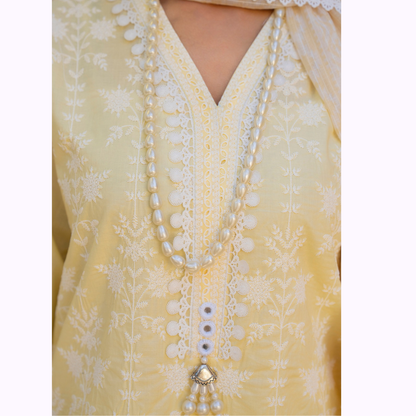 KC-1440 Embroidered Cambric Cotton Farshi Shalwar Ready to Wear 3 Pc - Karma Collection