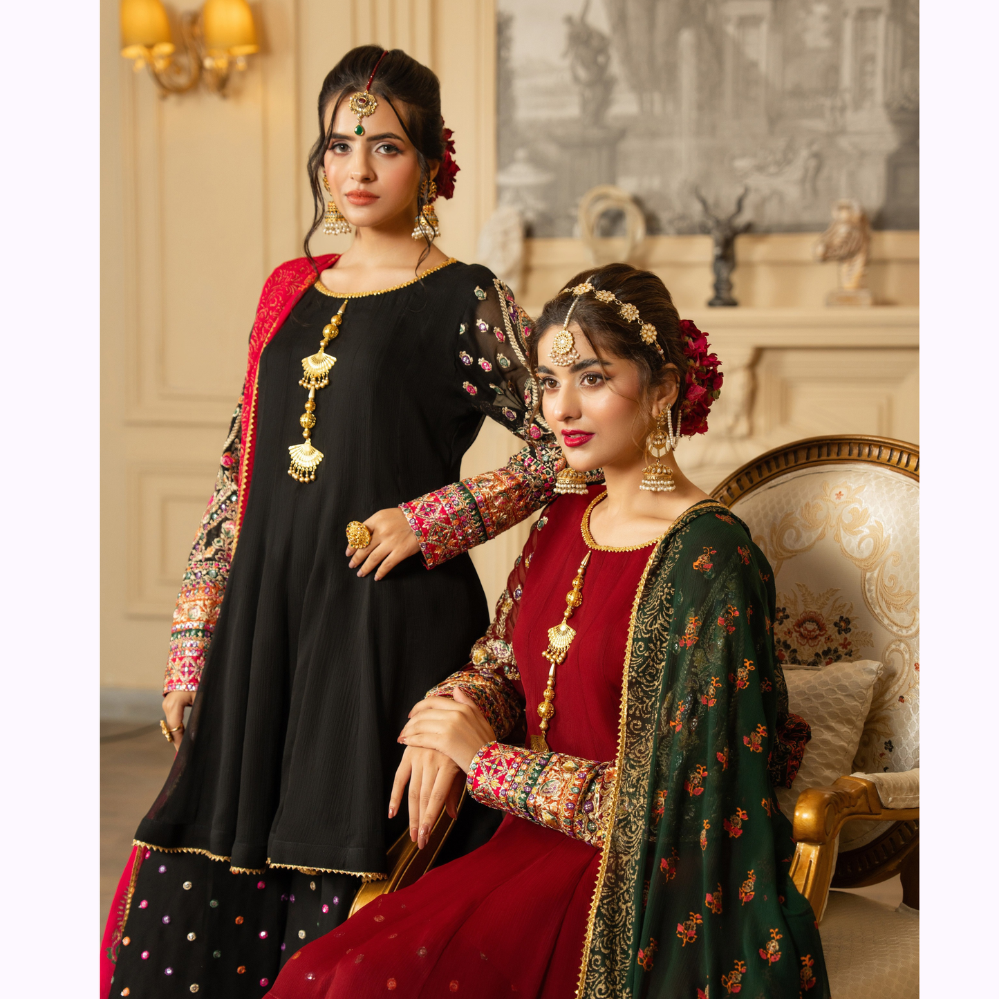 F-462 Luxury Chiffon Sharara Collection by karma Collection