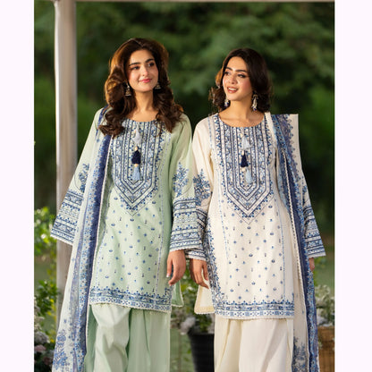 KC-1579 "Sunheri" Embroidered Festive Cambric Cotton Collection by Karma Collection