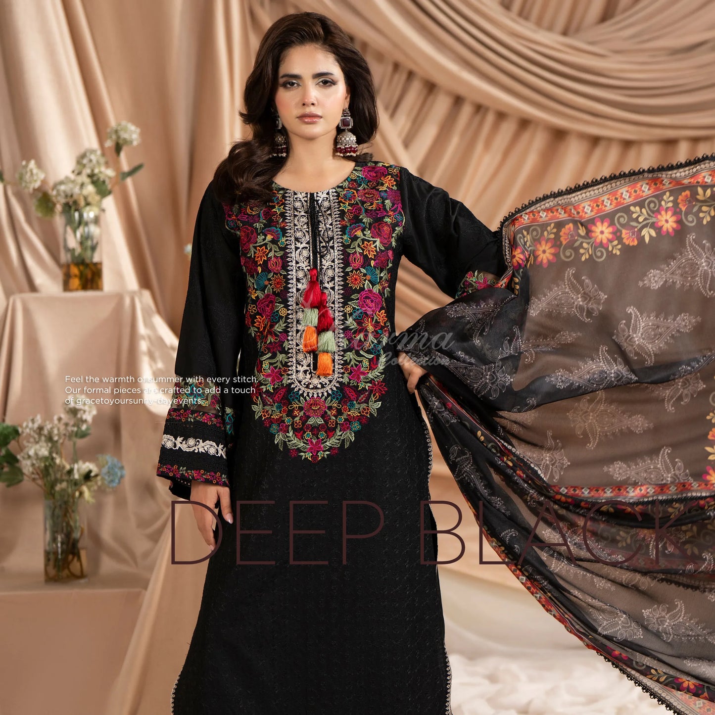 KC-1584 "AYRA" Embroidered Cambric Cotton Collection by Karma Collection