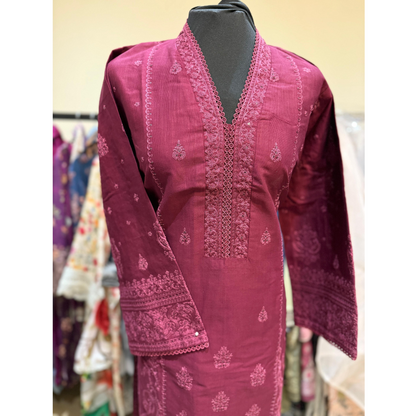 2 Pc Embroidered Khaddar Co-Ord Set  | Ready to wear| Hayats