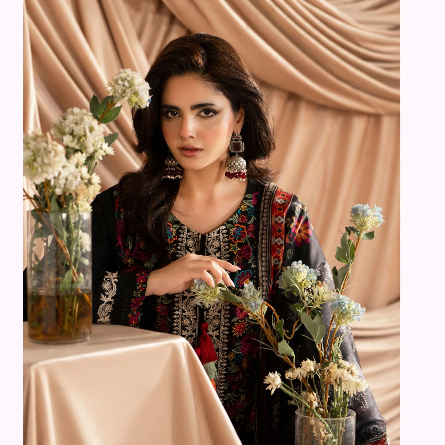 KC-1584 "AYRA" Embroidered Cambric Cotton Collection by Karma Collection