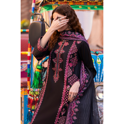UCA-15 3 Pc Embroidered Cambric Cotton Ready to Wear Eid Collection by Casuallite