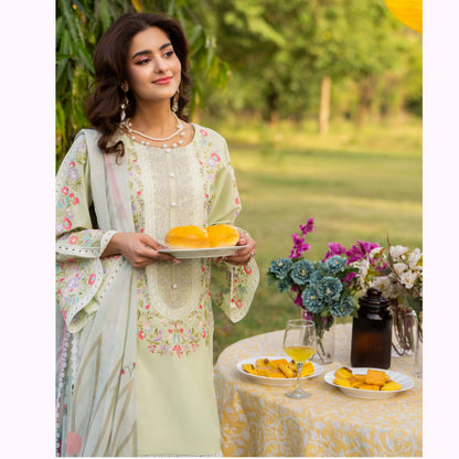 KC-1575 "Sunheri" Embroidered Festive Cambric Cotton Collection by Karma Collection