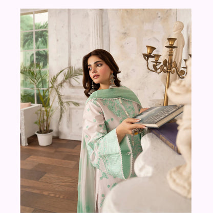 KC-1571 "Tabeer" Embroidered Festive Cambric Cotton Collection by Karma Collection