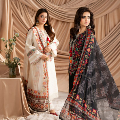 KC-1584 "AYRA" Embroidered Cambric Cotton Collection by Karma Collection
