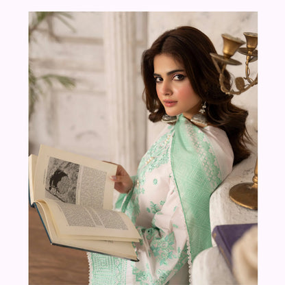 KC-1571 "Tabeer" Embroidered Festive Cambric Cotton Collection by Karma Collection