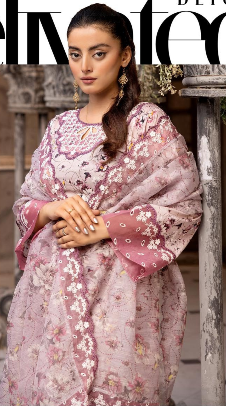 Petal Pink 3 Pc Chikankari Lawn Collection | SIMRANS