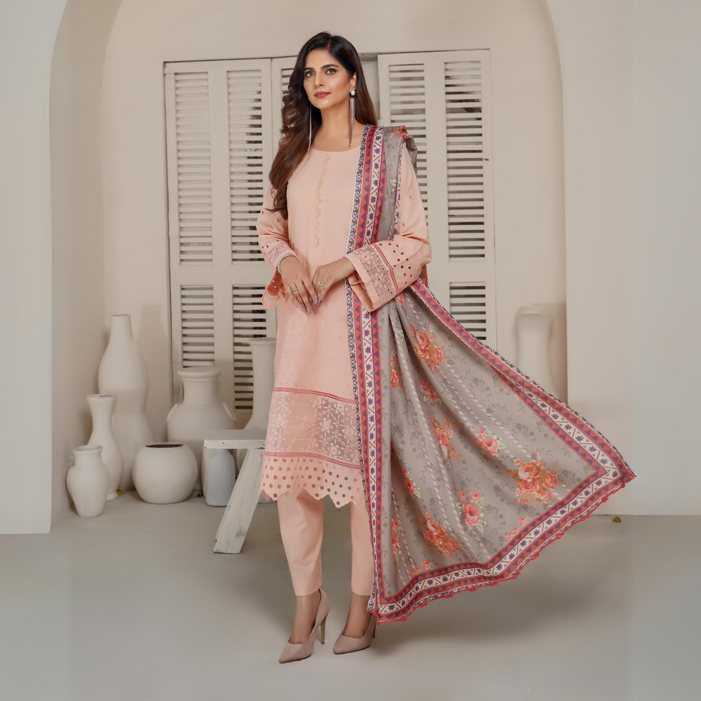 3 Pc Dhanak Collection | Ready to Wear | MUNIRA | UMMUN07