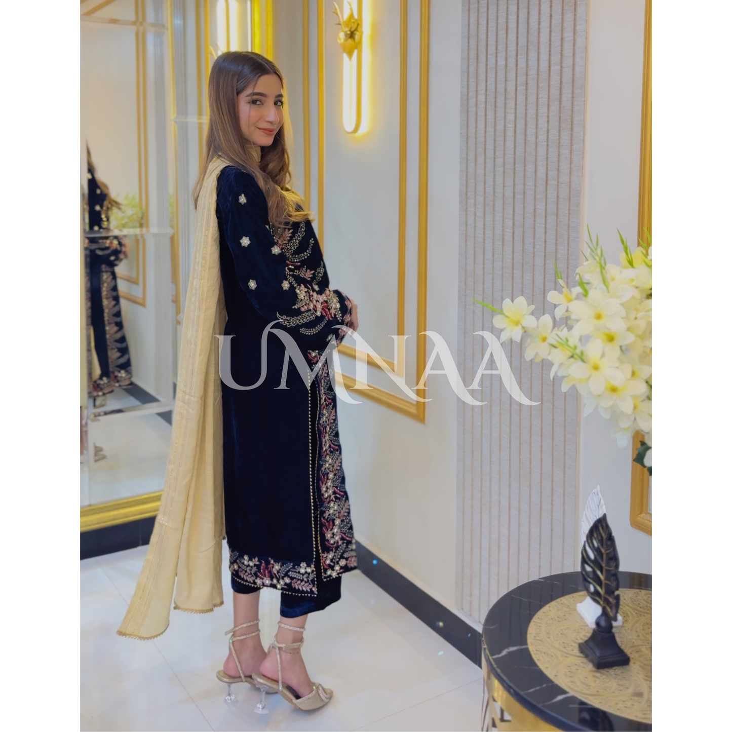 Luxury Embroidered Handwork Velvet Collection