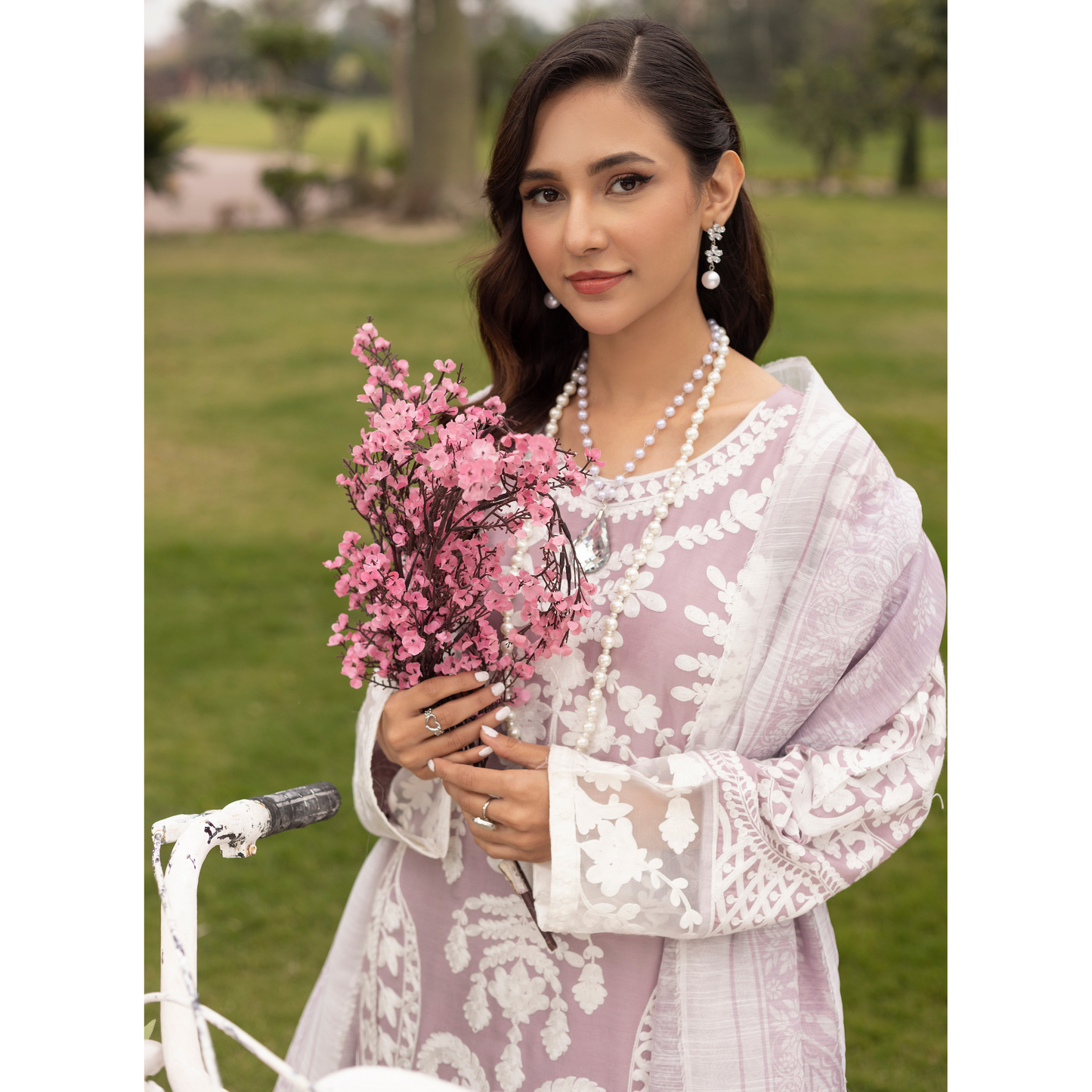 UMS-17 Embroidered Linen Farshi Shalwar kameez 3 Pc Pakistani Dress | Ready to wear | Simrans